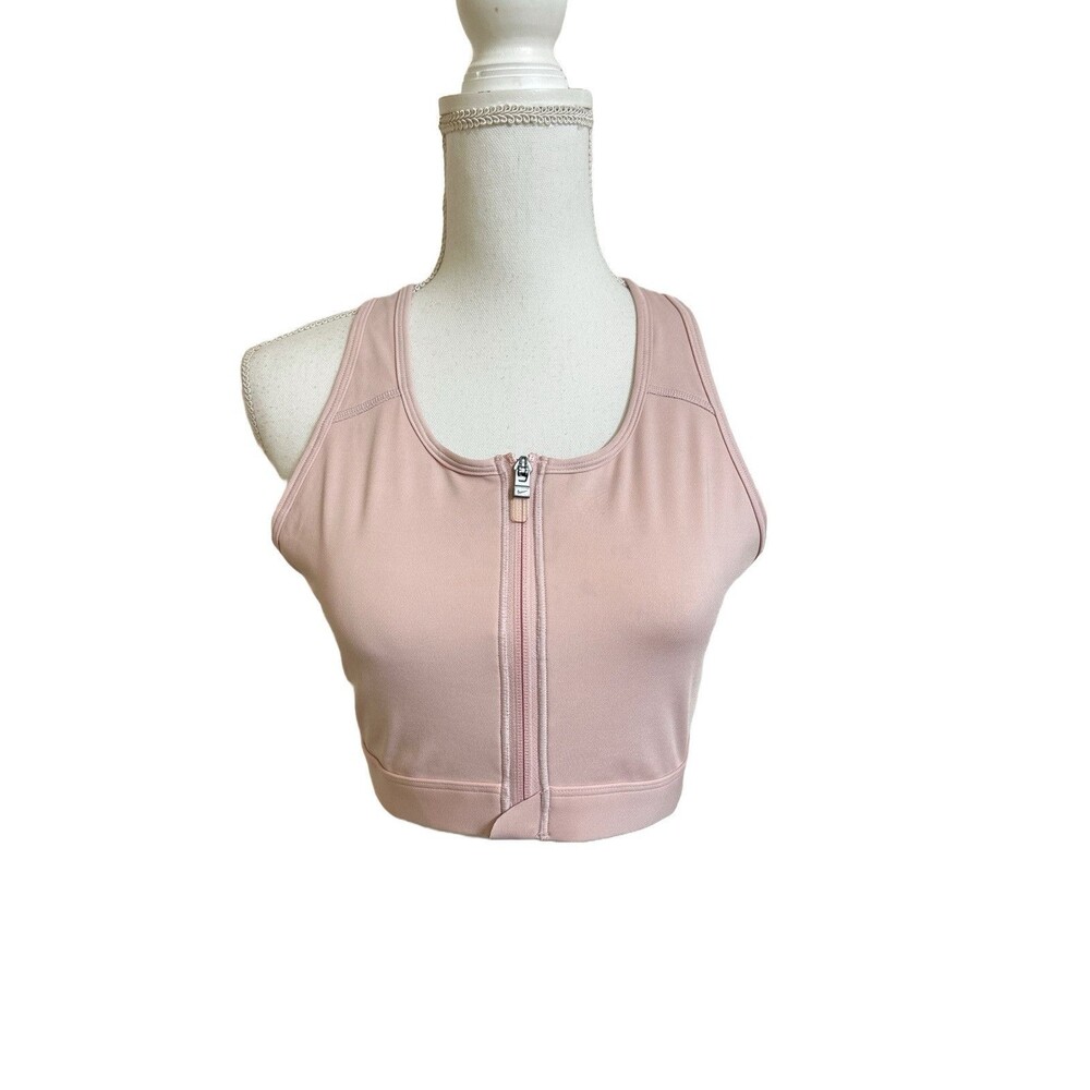 Nike Dri-FIT Pink Swoosh Sports Bra Women's XL (DD1205-611) Zip Front